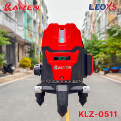MÁY CÂN BẰNG LASER KAIZEN MÁY BẮN CỐT 5 TIA XANH LÁ KLZ-0511 CÓ REMOTE CHỈNH TIA ĐẬM NHẠT PHẠM VI LÀM VIỆC 50 ĐẾN 100M SAI SỐ ± 1MM PHẠM VI 7M CHỐNG VA ĐẬP CHỐNG NƯỚC IPX54