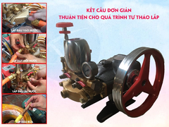 ĐẦU PHUN ÁP LỰC LUCKY HL39N MÀU ĐEN GÂN PISTON SỨ 22MM
