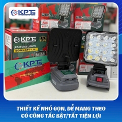 ĐÈN CÓ SẠC THÂN ĐÈN DÙNG CHÂN PIN PHỔ THÔNG KHÔNG KÈM PIN KPTs KPT-L16 LOẠI 21V DÙNG CHO DÃ NGOẠI THỢ XÂY DỰNG VÀ DỰ PHÒNG KHI MẤT ĐIỆN