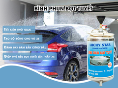 Bình bọt tuyết rửa xe 80L inox 304 Lucky Star BBS-80L, áp suất 3 bar dùng cho tiệm rửa xe