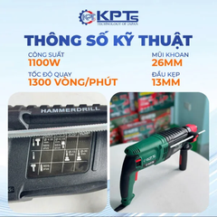 Máy Khoan Đục 3 Chức Năng KPTs KPT-26-02 1100W Khoan Bê Tông 26mm
