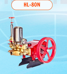 Đầu Phun Áp Lực Lucky HL80N Piston Thép 30mm 50Bar 80L/P Dùng Motor 3 Pha & Động Cơ Nổ Phun Thuốc Rửa Xe