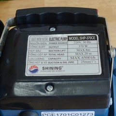 MÁY BƠM NƯỚC LY TÂM SHINING SHP-370CE HÚT XẢ 25/25 LƯU LƯỢNG 100L/MIN CÁNH PPO CỐT HỢP KIM BƠM TƯỚI VƯỜN