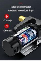 MÁY BƠM DẦU 175W 12V HÚT SÂU 8M CỘT ÁP 15M HÚT XẢ 25/25  LƯU LƯỢNG 55 L/MIN CÁNH ĐỒNG