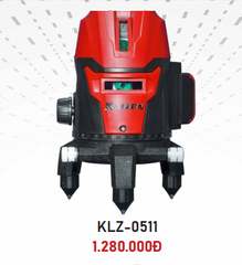 MÁY CÂN BẰNG LASER KAIZEN MÁY BẮN CỐT 5 TIA XANH LÁ KLZ-0511 CÓ REMOTE CHỈNH TIA ĐẬM NHẠT PHẠM VI LÀM VIỆC 50 ĐẾN 100M SAI SỐ ± 1MM PHẠM VI 7M CHỐNG VA ĐẬP CHỐNG NƯỚC IPX54