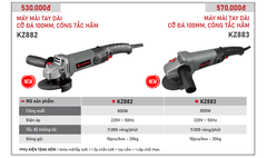 Máy Mài Góc KAIZEN KZ882 Máy Mài Cầm Tay 800W Công Tắc Hãm