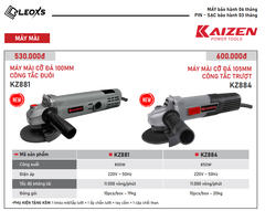 Máy Mài Góc Kaizen KZ884 850W 100mm Công Tắc Cạnh 11000 Vòng/Phút