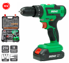 Máy Khoan Pin 21V Benz K600 3 Chức Năng Khoan Búa Bắt Vít 2 Pin 5 Cell Khoan Tường Sắt Gỗ