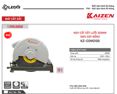 Máy Cắt Sắt KAIZEN KZ-COM2100 2100W Lưỡi 355MM Tốc Độ 3800 V/P Cắt Sắt Chuyên Dụng