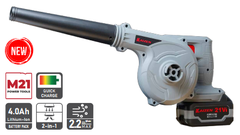 Máy Hút Thổi Bụi Pin Kaizen KZ-CB60 Chân Pin Phổ Thông Kèm 2 Pin 4.0Ah + Sạc Máy Thổi Lá Thổi Bụi Vệ Sinh Sân Nhà