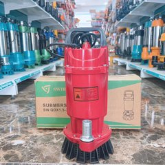 MÁY BƠM CHÌM 750W BƠM THẢ TÕM NƯỚC SẠCH SWIRLS SW.QDX1.5-32-0.75 ỐNG XẢ 25 LƯU LƯỢNG 25 L/PHÚT MAX 32M BƠM NƯỚC GIẾNG AO HỒ DÂN DỤNG GIA ĐÌNH