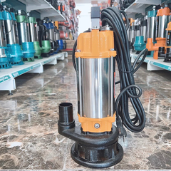 MÁY BƠM CHÌM NƯỚC THẢI CÓ CÁNH CẮT RÁC 400W THÂN INOX 304 SWIRLS V400D