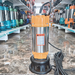 MÁY BƠM CHÌM NƯỚC THẢI CÓ CÁNH CẮT RÁC 400W THÂN INOX 304 SWIRLS V400D