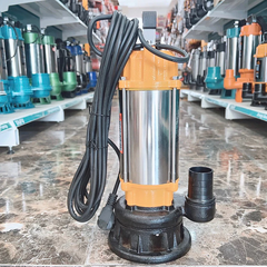 MÁY BƠM CHÌM NƯỚC THẢI CÓ CÁNH CẮT RÁC 400W THÂN INOX 304 SWIRLS V400D