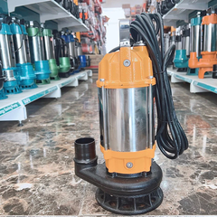 MÁY BƠM CHÌM NƯỚC THẢI CÓ CÁNH CẮT RÁC 750W THÂN INOX 304 SWIRLS V750D