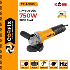MÁY MÀI GÓC COOFIX CF-AG012 PHI ĐÁ 100MM CÔNG SUẤT 750W CÔNG TẮC TRƯỢT TẶNG KÈM 5 ĐÁ CẮT CHÍNH HÃNG