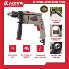 Máy Khoan Bê Tông KAIZEN KZ-606A 710W Đầu 13mm Khoan Bắt Vít Đảo Chiều Điều Tốc 3 Chức Năng