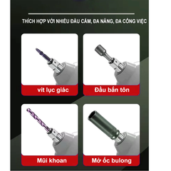 Máy Siết Bulong Pin 21V KPTs KPT-10450 Không Chổi Than 550Nm Chân Pin Phổ Thông Kèm 2 Pin 4.0AH Đầu Khẩu 2 Trong 1
