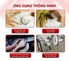MÁY XAY BỘT GẠO NƯỚC ĐẦU NGHIỀN GANG MOTO 2.2KW LÕI HỢP KIM XAY GẠO ĐỖ NGÂM SIÊU MỊN