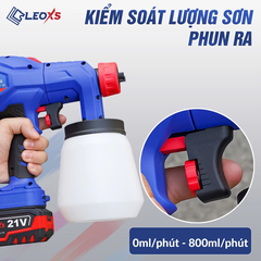 MÁY PHUN SƠN MINI DÙNG PIN CẦM TAY LEOxs LXS-SG900 MÔ TƠ KHÔNG CHỔI THAN CHÂN PIN PHỔ THÔNG