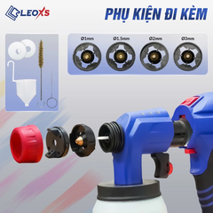 MÁY PHUN SƠN MINI DÙNG PIN CẦM TAY LEOxs LXS-SG900 MÔ TƠ KHÔNG CHỔI THAN CHÂN PIN PHỔ THÔNG