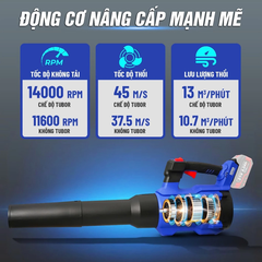 MÁY THỔI LÁ THỔI BỤI DÙNG PIN M21 LEOxs LXS-BL4510 MÔ TƠ KHÔNG CHỔI THAN CHÂN PIN PHỔ THÔNG
