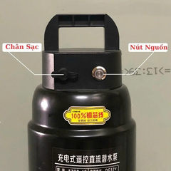 MÁY BƠM CHÌM BƠM TÕM ĐIỆN DC 12V SẠC PIN CÓ ĐIỀU KHIỂN TỪ XA BƠM TƯỚI VƯỜN HIỆU QUẢ ĐA NĂNG NHỎ GỌN BỀN BỈ