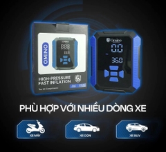 MÁY BƠM LỐP Ô TÔ ĐIỆN TỬ BƠM HƠI MINI TỰ NGẮT CHÍNH HÃNG OMINO