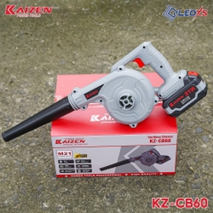 Máy Hút Thổi Bụi Pin Kaizen KZ-CB60 Chân Pin Phổ Thông Kèm 2 Pin 4.0Ah + Sạc Máy Thổi Lá Thổi Bụi Vệ Sinh Sân Nhà