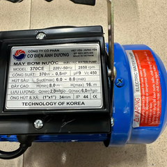 MÁY BƠM NƯỚC LY TÂM SHINING SHP-370CE HÚT XẢ 25/25 LƯU LƯỢNG 100L/MIN CÁNH PPO CỐT HỢP KIM BƠM TƯỚI VƯỜN