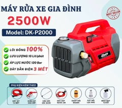 MÁY RỬA XE GIA ĐÌNH CÓ CHỈNH ÁP DDEKO DK-P2000 2500W 120BAR 10L