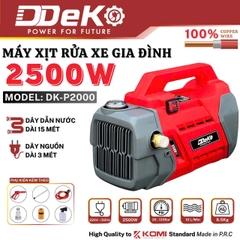 MÁY RỬA XE GIA ĐÌNH CÓ CHỈNH ÁP DDEKO DK-P2000 2500W 120BAR 10L