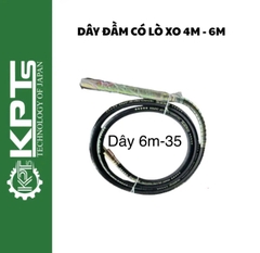VÒI ĐẦM DÂY ĐẦM DÙI ĐIỆN KPTs KPT-35/4B PHI 35 LOẠI DÀI 4M KHÔNG LÒ XO LÕI DÂY DÀY VÀ TO KHẤY BÊ TÔNG DỄ DÀNG HƠN