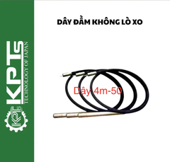 Dây Đầm Dùi Điện KPTs KPT-50/4B Phi 50 Dài 4M Lõi Dây To Đầm Bê Tông Mạnh