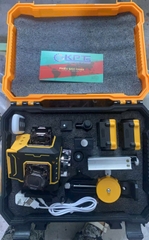 Máy Cân Mực Laser 16 Tia Xanh KPTs KPT-2516 8 Tia Đứng 8 Tia Ngang 2 Pin 3 Cell Đèn Hiển Thị Pin