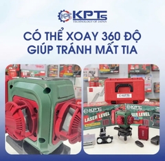 MÁY CÂN MỰC 12 TIA XANH KPTs KPT-2512 8 TIA ĐỨNG 4 TIA NGANG 2 PIN TO 3 CELL CÓ ĐÈN HIỂN THỊ PIN ĐỘ CHÍNH XÁC CAO SAI SỐ THẤP LÀM VIỆC CHUYÊN NGHIỆP THI CÔNG TƯỜNG TRẦN THẠCH CAO