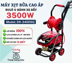 MÁY XỊT RỬA XE CAO ÁP CÓ CHỈNH ÁP CÓ ÁT CHỐNG GIẬT DDEKO DK-3400SQ 3400W 180BAR 12L