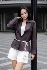 AIRY SHIRT - Áo Sơ Mi Basic Cúc Ẩn Chất Liệu Linen Nhập Khẩu Phong Cách Thanh Lịch (Y26BL02)