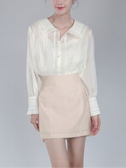 Maris Skirt- Chân Váy A Ngắn YMY, Chất Liệu Linen Phong Cách Thanh Lịch, Nữ Tính (Y06SKS07)