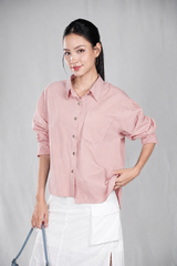 MOREA SHIRT- Áo Sơ Mi YMY Chất Liệu Cotton Phong Cách Hiện Đại, Basic (Y06BLS10)