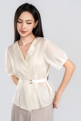 ELENA SHIRT- Áo Sơ Mi YMY Chất Liệu Tơ Xước Phong Cách Thanh Lịch (Y06BLS13)