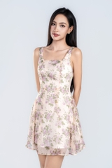 DAHLIA DRESS- Váy Hoa Cổ Vuông YMY Chất Liệu Vải Voan Phong Cách Nhẹ Nhàng, Nữ Tính