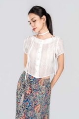 AURRELA BLOUSE- Áo Sơ Mi Cổ Thuyền YMY Phong Cách Hiện Đại (Y06BLS01)