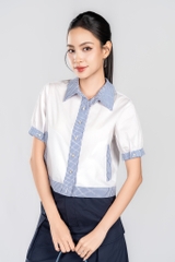 ISABELLE SHIRT- Áo Sơ Mi Kẻ Caro Cổ Đức YMY Phong Cách Trẻ Trung, năng Động