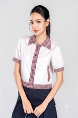 ISABELLE SHIRT- Áo Sơ Mi Kẻ Caro Cổ Đức YMY Phong Cách Trẻ Trung, năng Động (Y06BLS02)