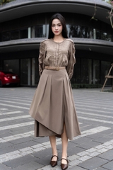 AERIN SHIRT - Áo Sơ Mi Viền Ren Chất Liệu Linen Nhập Khẩu Phong Cách Hiện Đại, Thanh Lịch (Y26BL01)