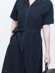 ELARIS DRESS - Váy Liền Chỉ Phối Chất Liệu Spandex Phong Cách Thanh Lịch, Nữ Tính (Y05OPS05)