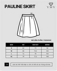 PAULINE SKIRT- Chân Váy Rập Ly YMY Chất Liệu Polyester/ Cotton Spandex Phong Cách Thanh Lịch (Y06SKS02)