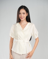ELENA SHIRT- Áo Sơ Mi YMY Chất Liệu Tơ Xước Phong Cách Thanh Lịch (Y06BLS13)
