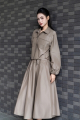 AMANDA TOP - Áo Khoác Ngắn Túi Hộp Chất Liệu Polyester Phong Cách Cá Tính, Hiện Đại (Y26JK02)